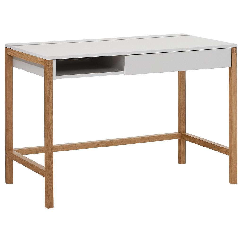 SCHREIBTISCH Eichefarben, Hellgrau