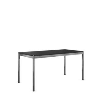 USM Haller - Haller Tisch 150 x 75 cm - Linoleum Nero - indoor