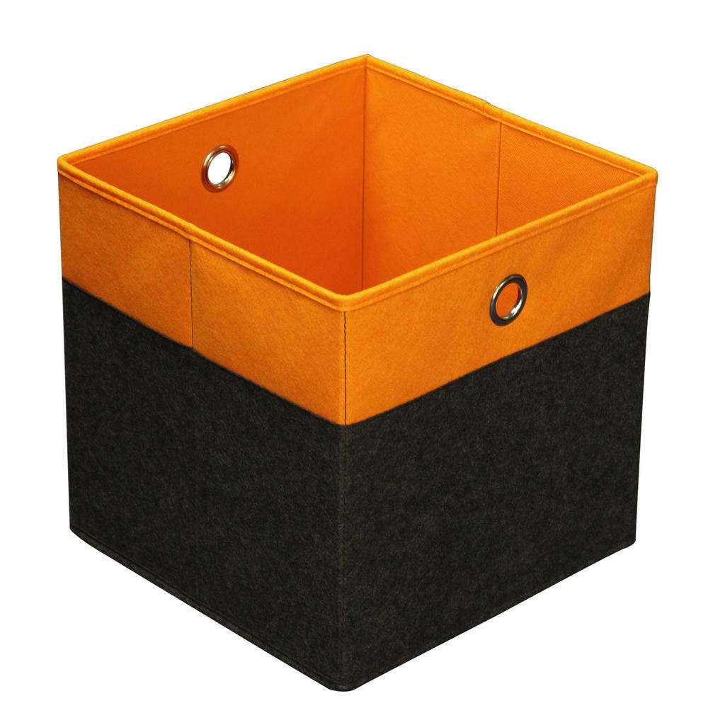 FALTBOX Metall, Textil Anthrazit, Orange