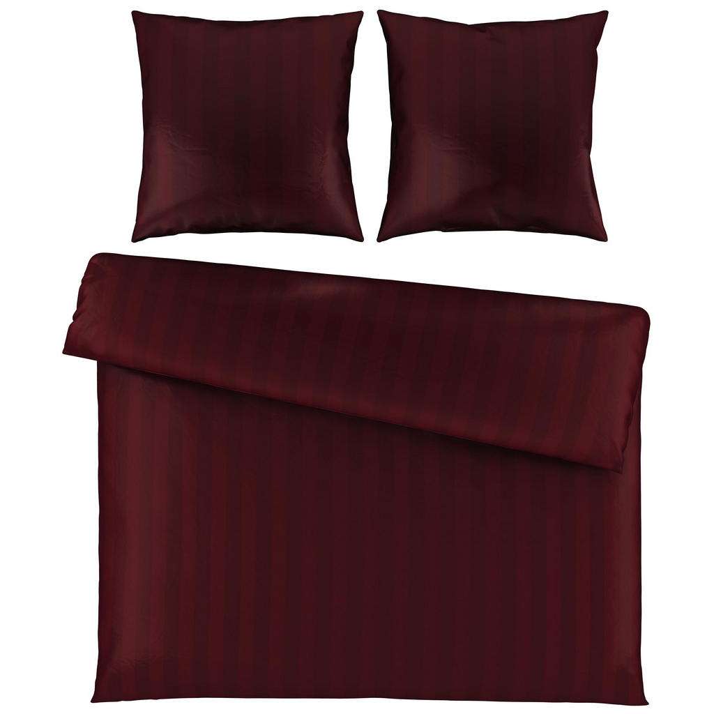BETTWÄSCHE Satin Bordeaux 155/220 cm