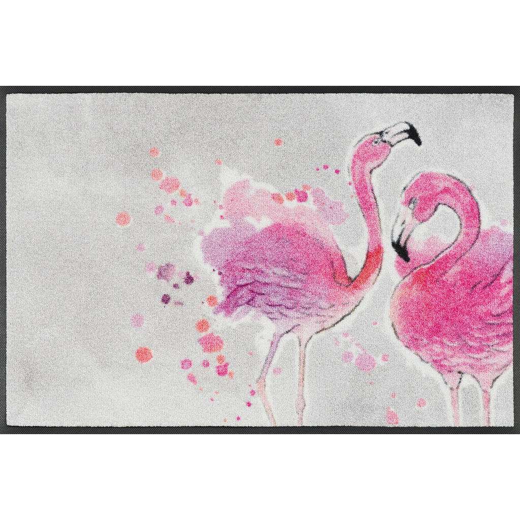 FUßMATTE 50/75 cm Objekte Rosa, Hellgrau