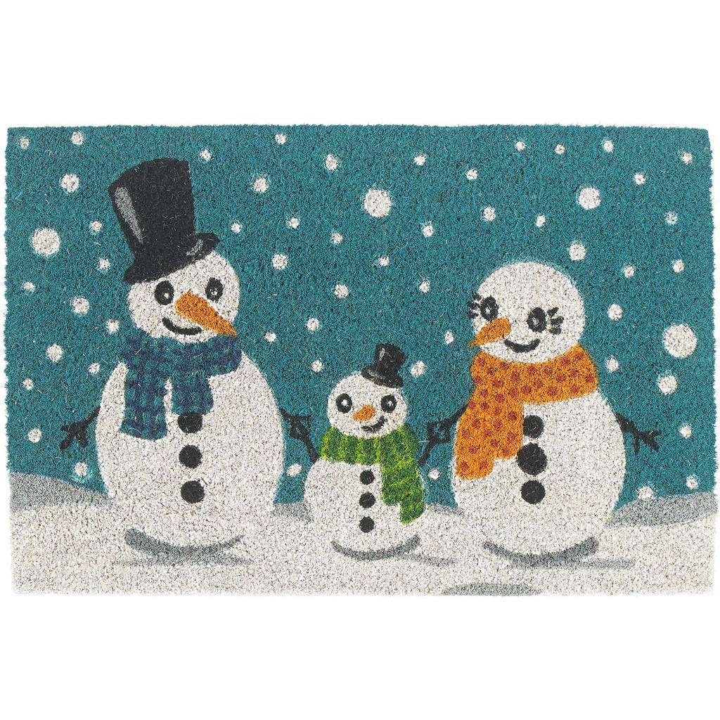 FUßMATTE 40/60 cm Weihnachten Blau, Weiß