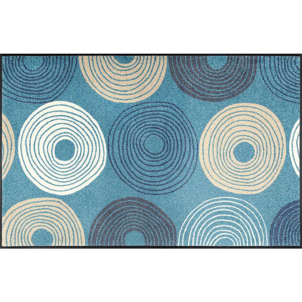 FUßMATTE 75/120 cm Graphik Hellblau