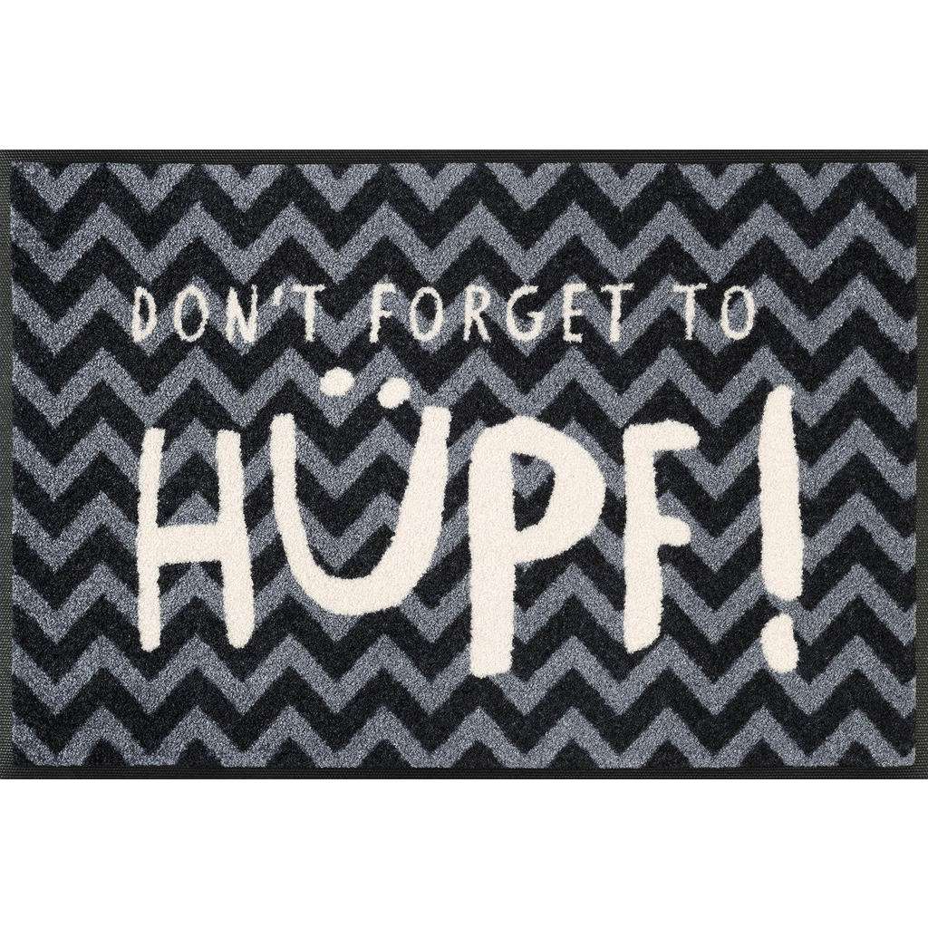 FUßMATTE 50/75 cm Texte Grau