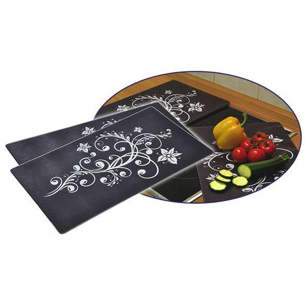 Herdabdeckplatten 2er Set Glas