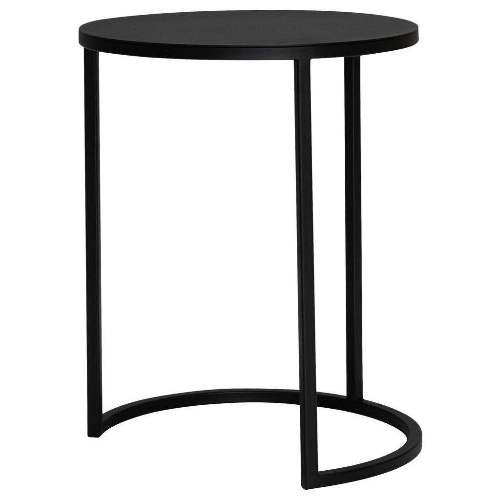 BEISTELLTISCH rund Schwarz