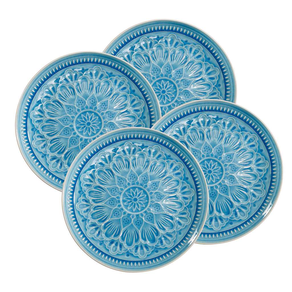 SPEISETELLERSET Steingut 4-teilig