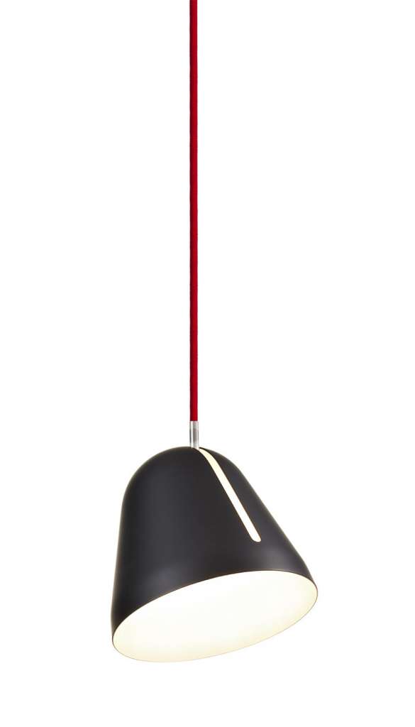 Nyta - Tilt S Hängeleuchte - schwarz - Kabel rot 3m - indoor
