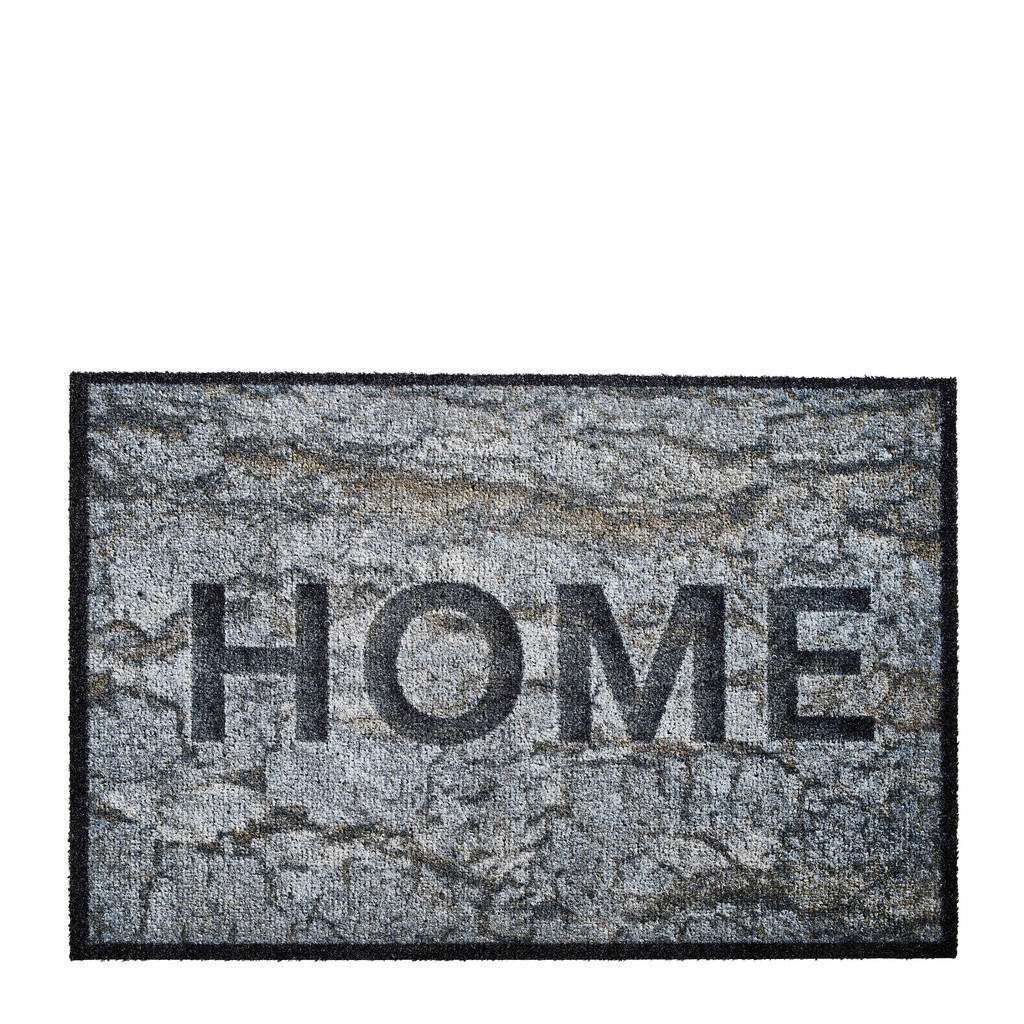 FUßMATTE Uni Anthrazit, Braun, Hellgrau