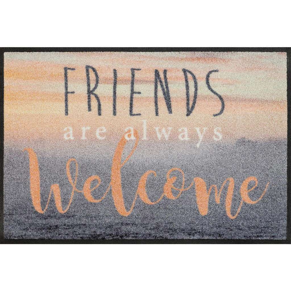 FUßMATTE 50/75 cm Schriftzug Multicolor