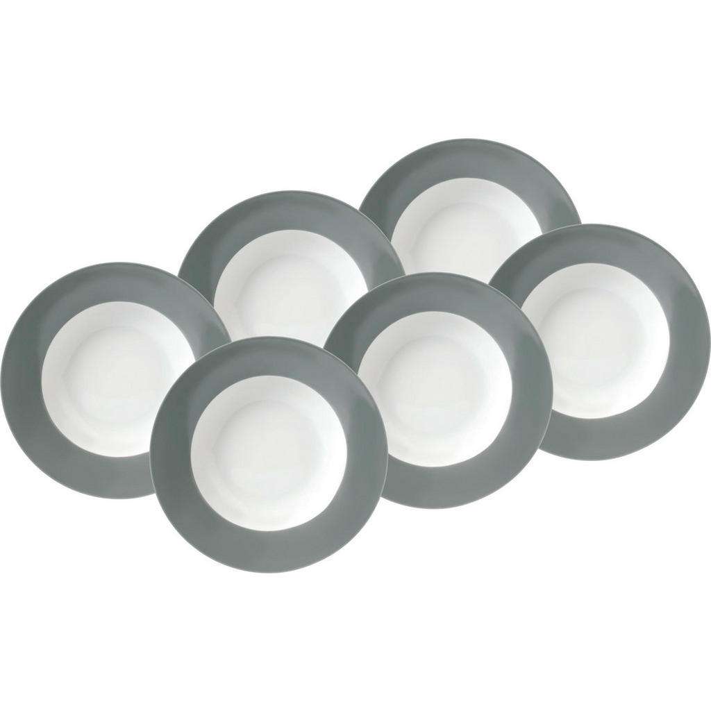 SUPPENTELLERSET Porzellan 6-teilig
