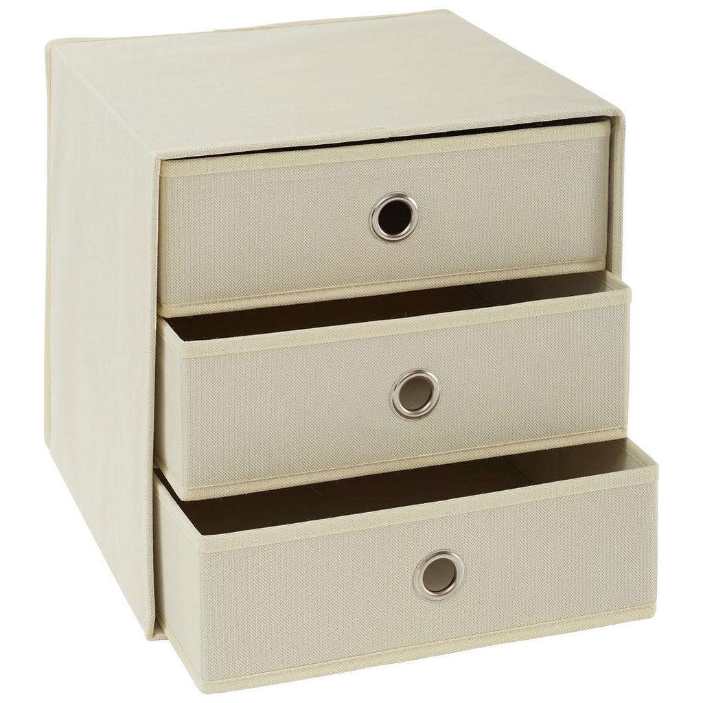 FALTBOX Metall, Textil, Karton Naturfarben, Silberfarben