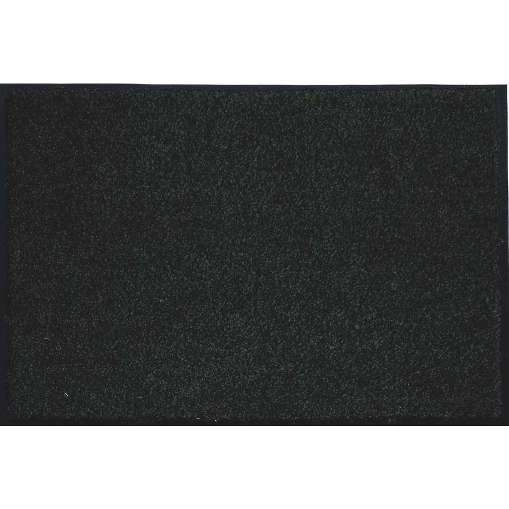 FUßMATTE 80/120 cm Uni Schwarz