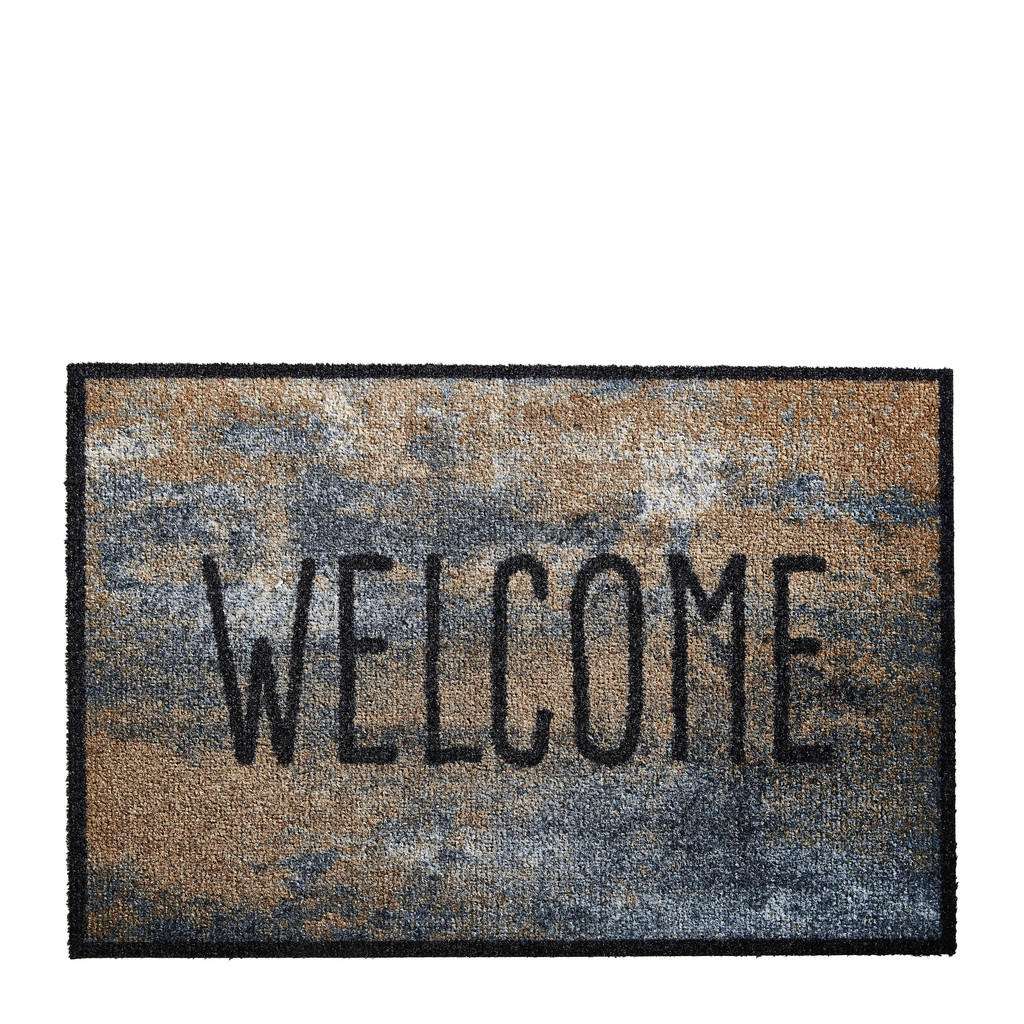 FUßMATTE Uni Anthrazit, Braun, Hellgrau