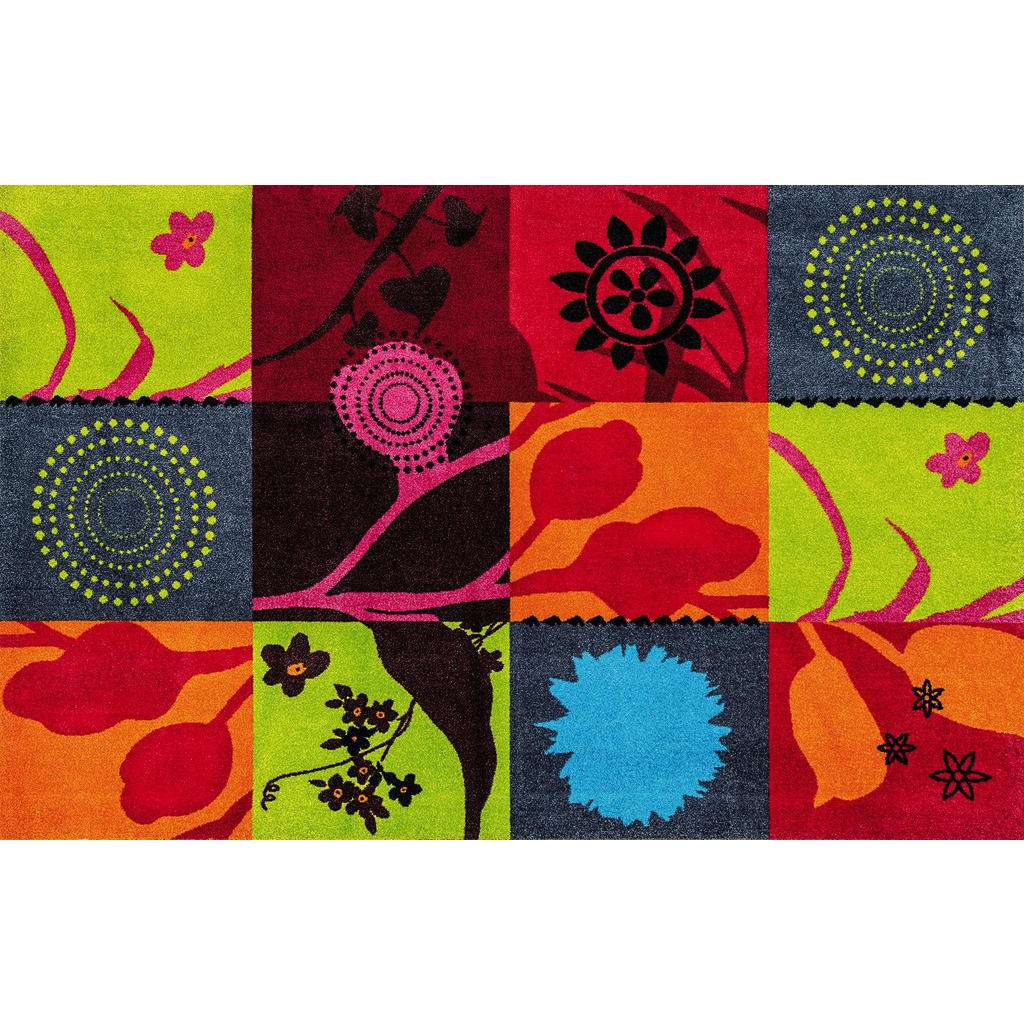 FUßMATTE 110/175 cm Graphik Multicolor