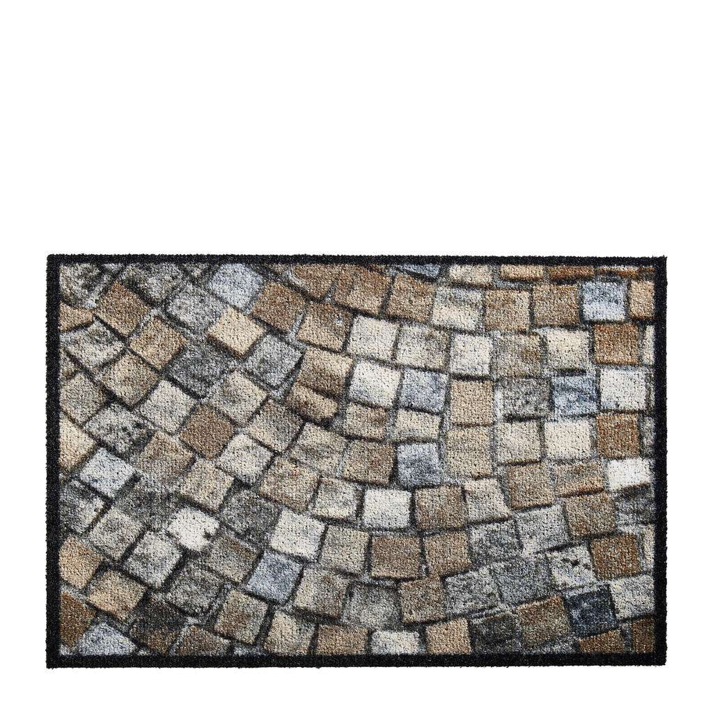 FUßMATTE Uni Anthrazit, Braun, Hellgrau