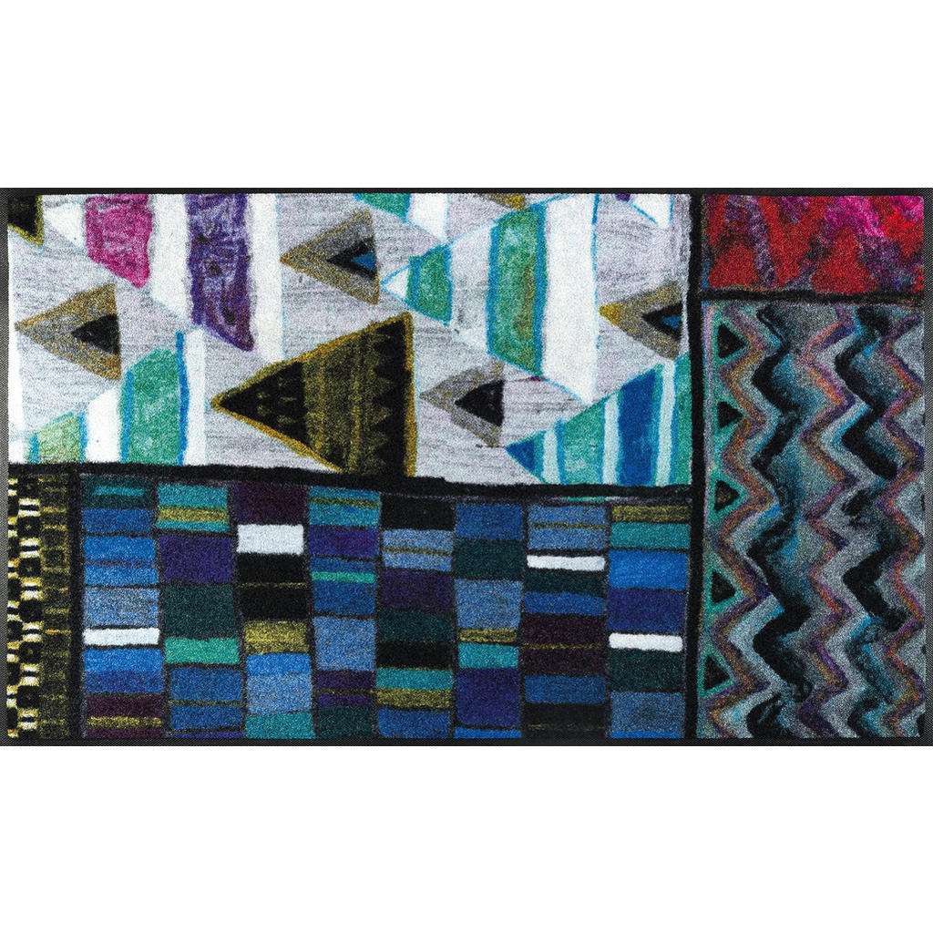 FUßMATTE 75/120 cm Abstraktes Multicolor