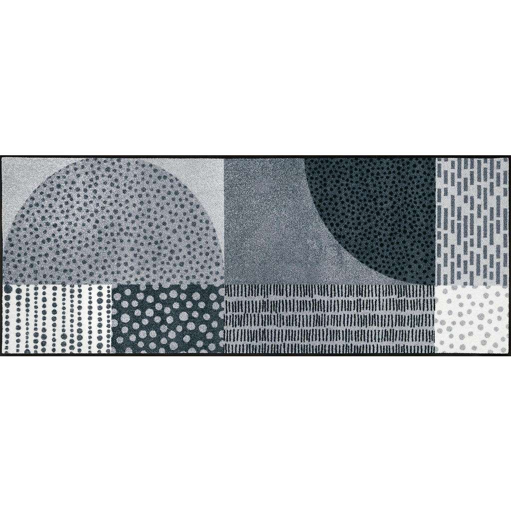 FUßMATTE 75/190 cm Graphik Grau, Hellgrau