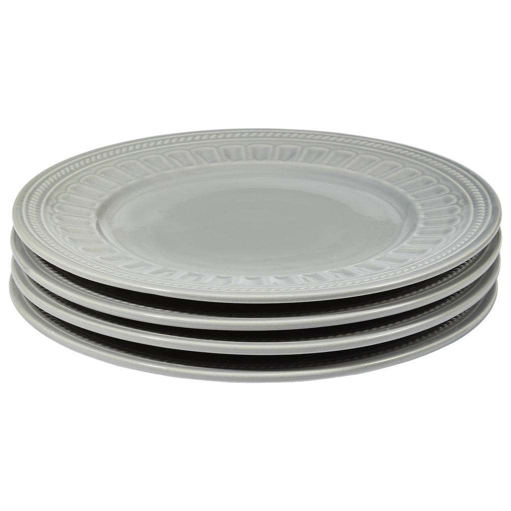 DESSERTTELLERSET Steinzeug 4-teilig