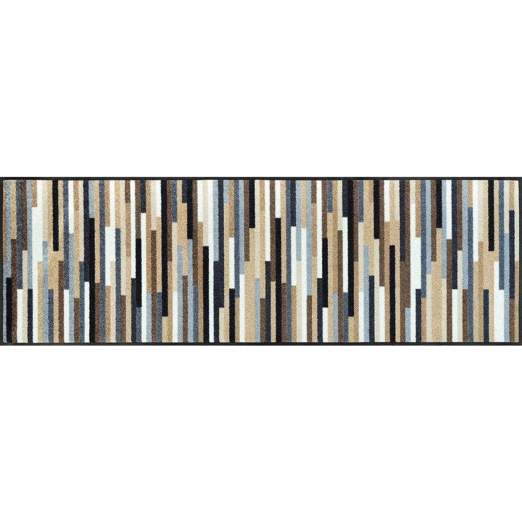 FUßMATTE 60/180 cm Graphik Naturfarben