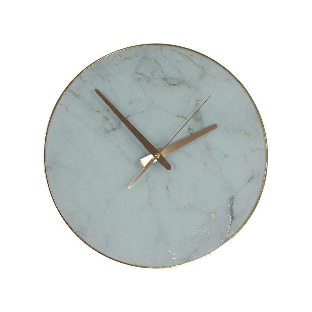 WANDUHR Weiß, Goldfarben 37 cm
