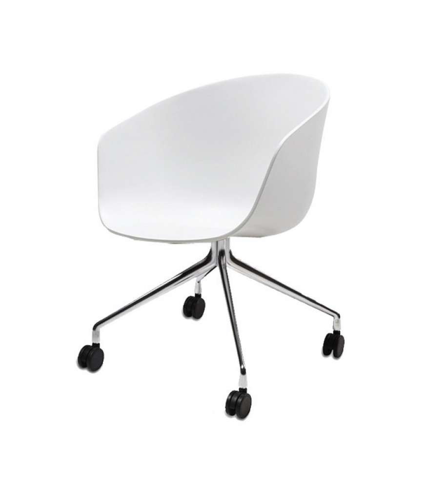 HAY - About A Chair AAC 24 - weiß - alu poliert - indoor