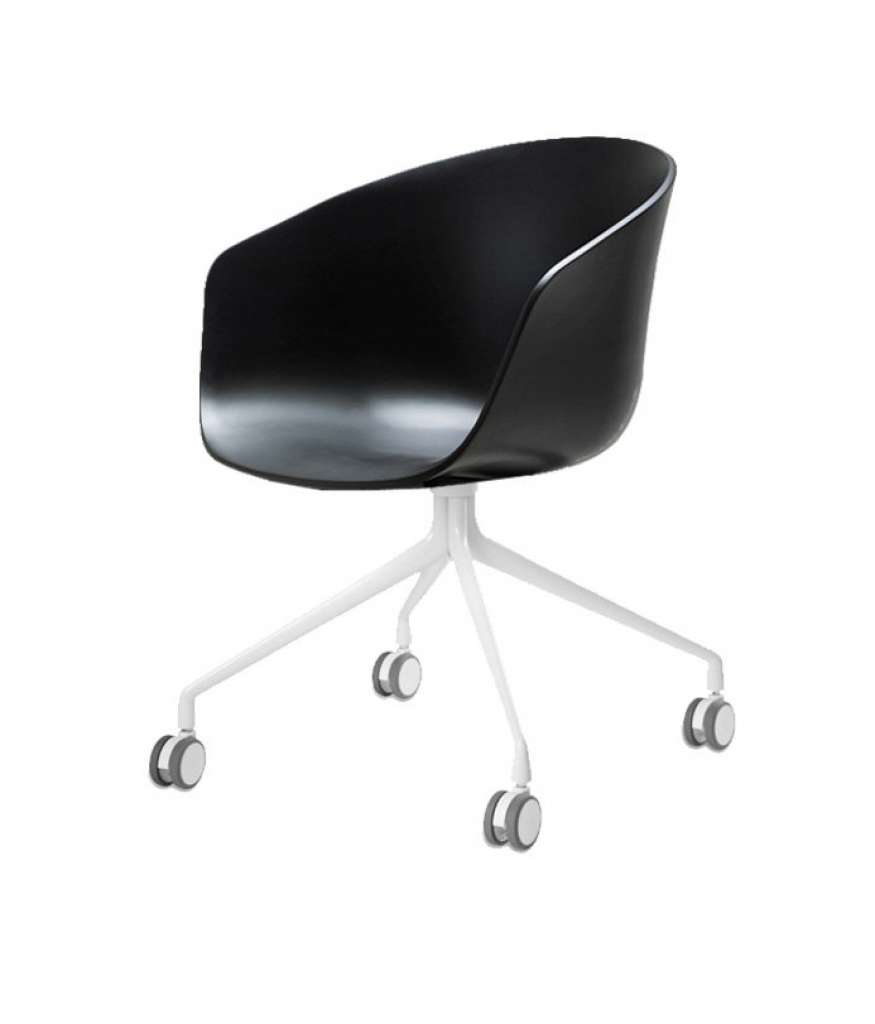 HAY - About A Chair AAC 24 - schwarz - pulverbeschichtet weiß - indoor