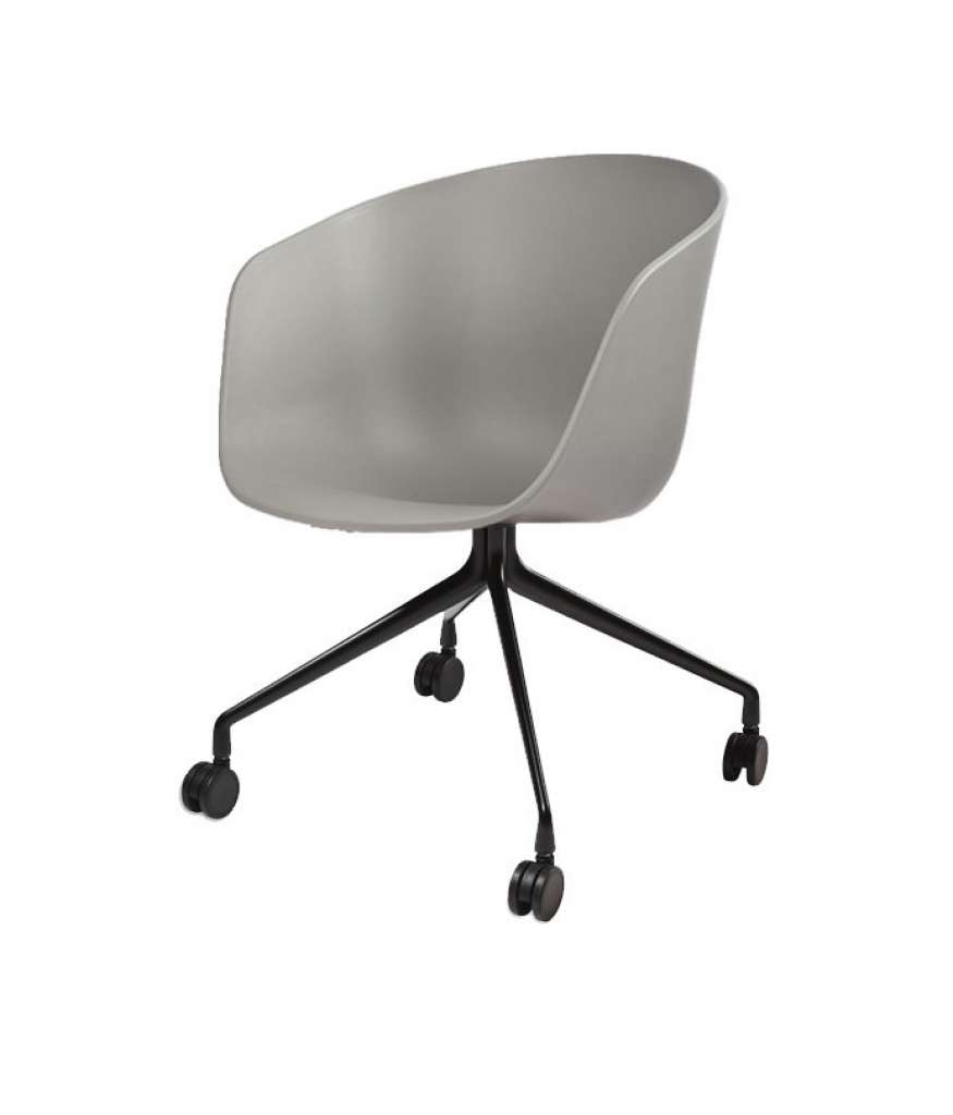 HAY - About A Chair AAC 24 - grau - pulverbeschichtet schwarz - indoor