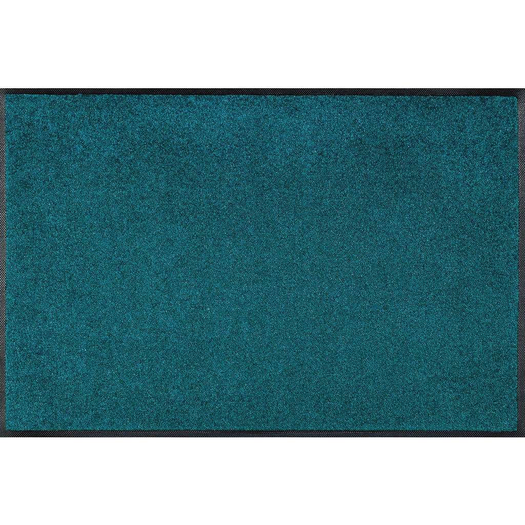 FUßMATTE 75/190 cm Uni Grün, Türkis