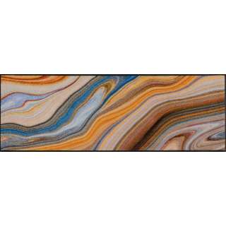 FUßMATTE 60/180 cm Graphik Multicolor, Beige