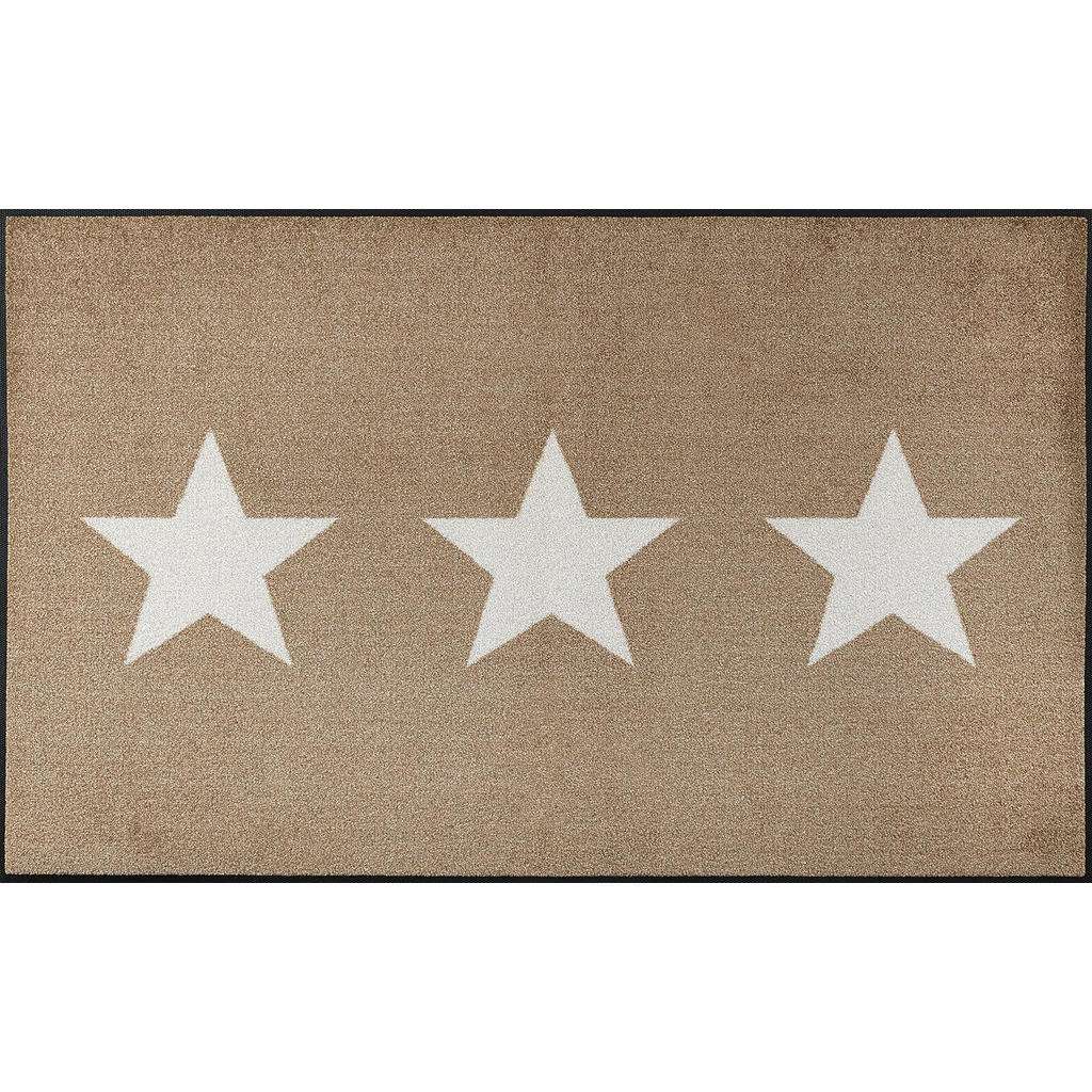 FUßMATTE 75/120 cm Stern Beige