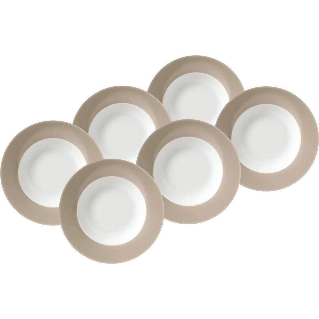 SUPPENTELLERSET Porzellan 6-teilig