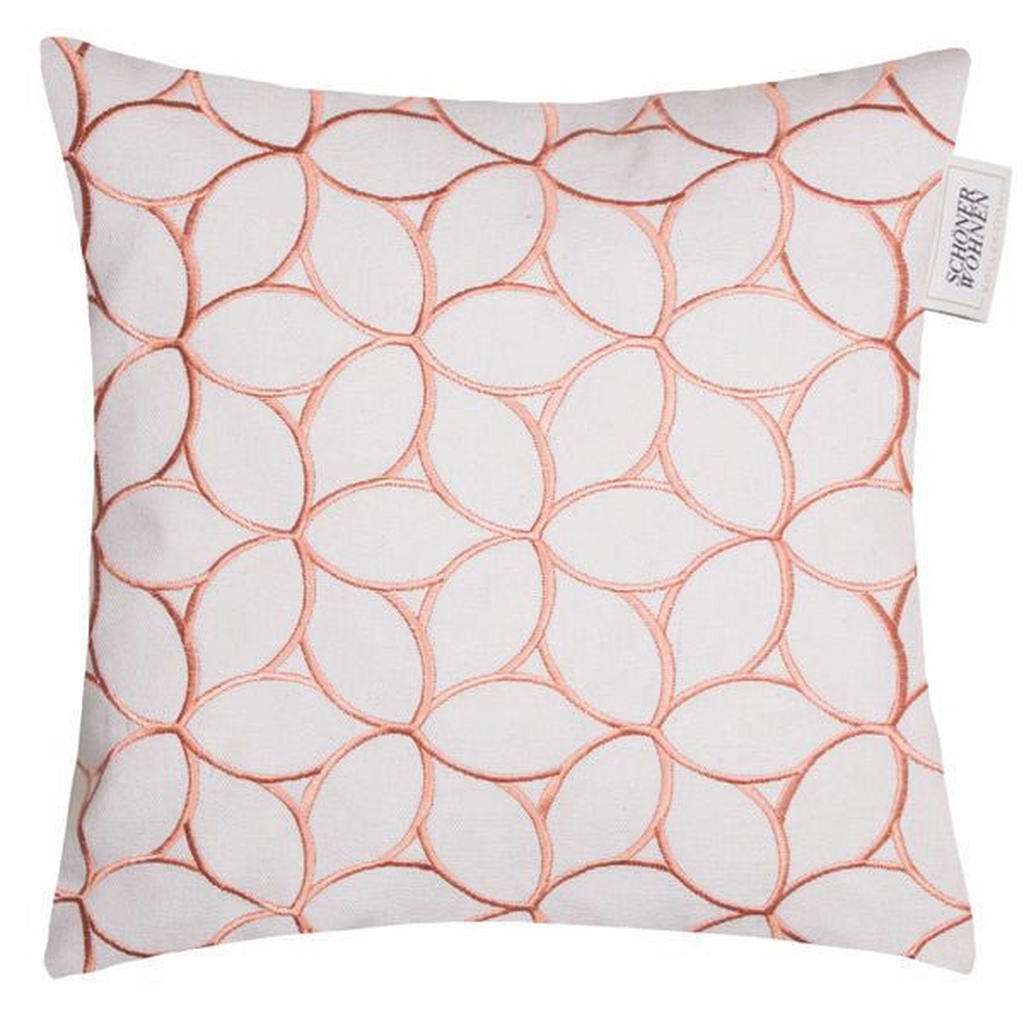 KISSENHÜLLE Creme, Rosa 38/38 cm