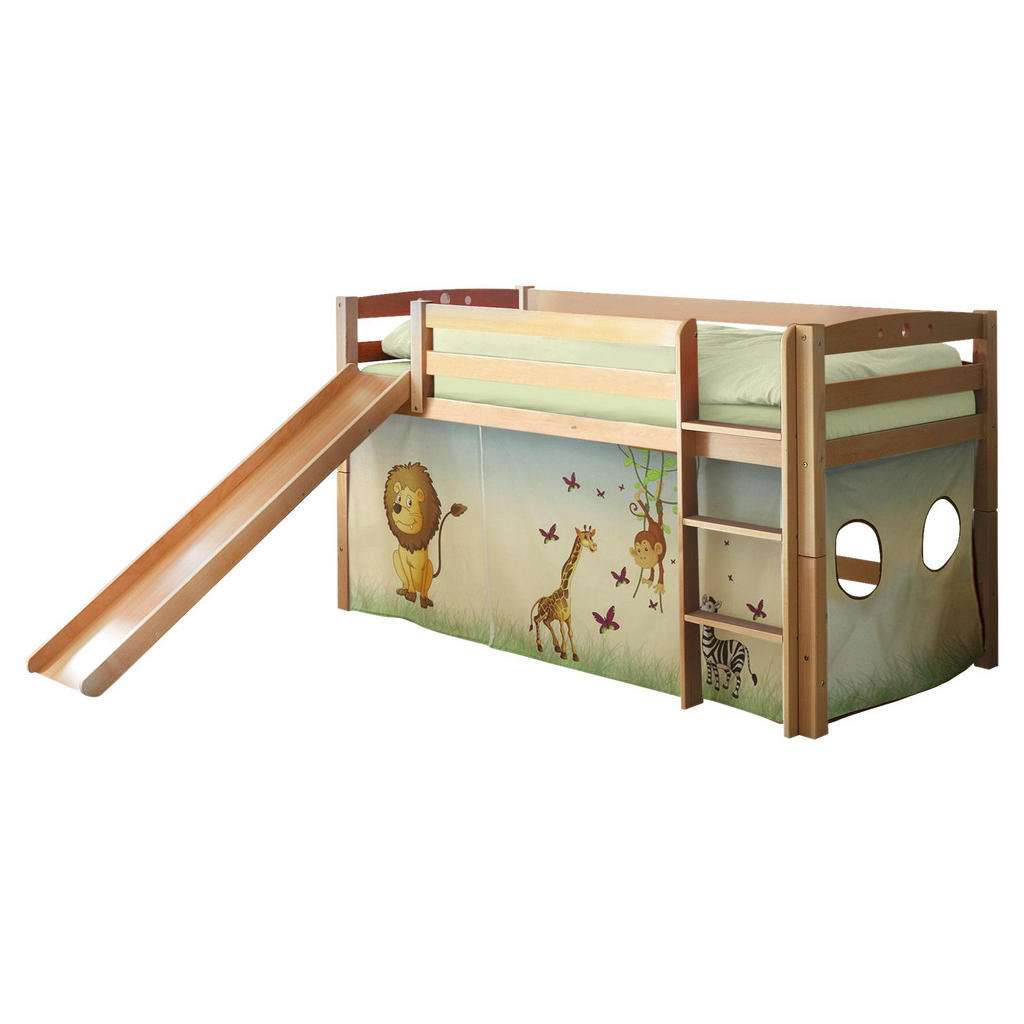 SPIELBETT Buche massiv 90/200 cm Multicolor, Buchefarben