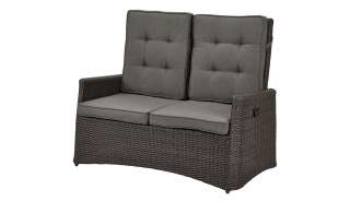 a casa mia Kleines Lounge-Sofa  Padua ¦ grau ¦ Aluminium pulverbeschichtet/ PE-Geflecht ¦ Maße (cm): B: 145 H: 106 T: 81 Garten > Gartenmöbel > Gartenbänke - Höffner