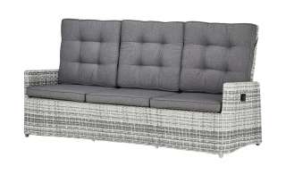 a casa mia Sofa 3-Sitzer  Padua hellgrau ¦ grau ¦ Aluminium pulverbeschichtet/ PE-Geflecht ¦ Maße (cm): B: 211 H: 106 T: 80 Garten > Gartenmöbel > Gartenbänke - Höffner