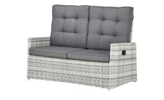 a casa mia Sofa 2-Sitzer  Padua hellgrau ¦ grau ¦ Aluminium pulverbeschichtet/ PE-Geflecht ¦ Maße (cm): B: 145 H: 106 T: 80 Garten > Gartenmöbel > Gartenbänke - Höffner