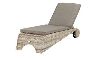 a casa mia Polyrattan-Gartenliege  Sylt ¦ creme ¦ Aluminium pulverbeschichtet/ PE-Geflecht ¦ Maße (cm): B: 64 H: 99 Garten > Gartenmöbel > Gartenliegen - Höffner