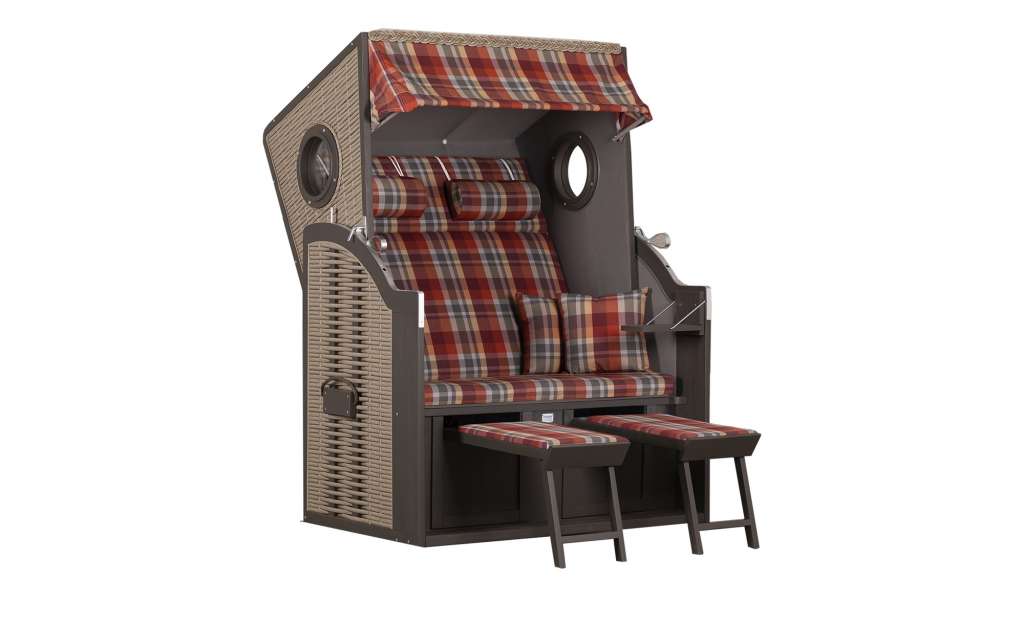 Strandkorb  Born ¦ grau ¦ Maße (cm): B: 120 H: 160 T: 80 Garten > Garten Lounge-Möbel > Strandkörbe - Höffner