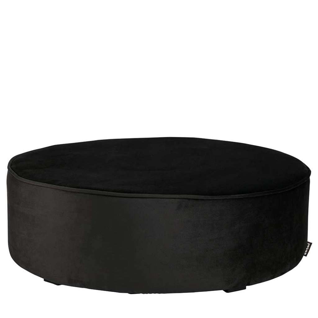 Retro Hocker in Anthrazit Samt XL