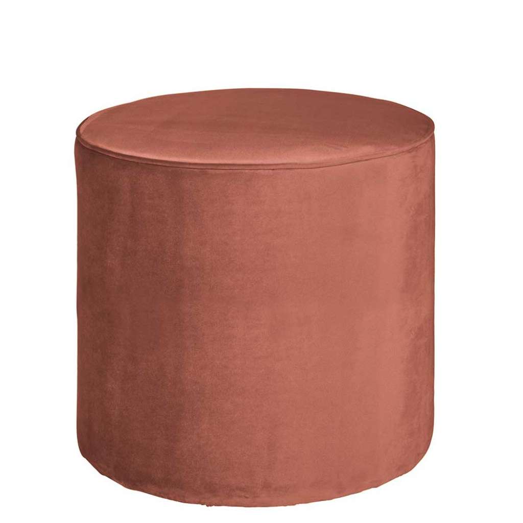 Design Pouf in Rosa Samt modern