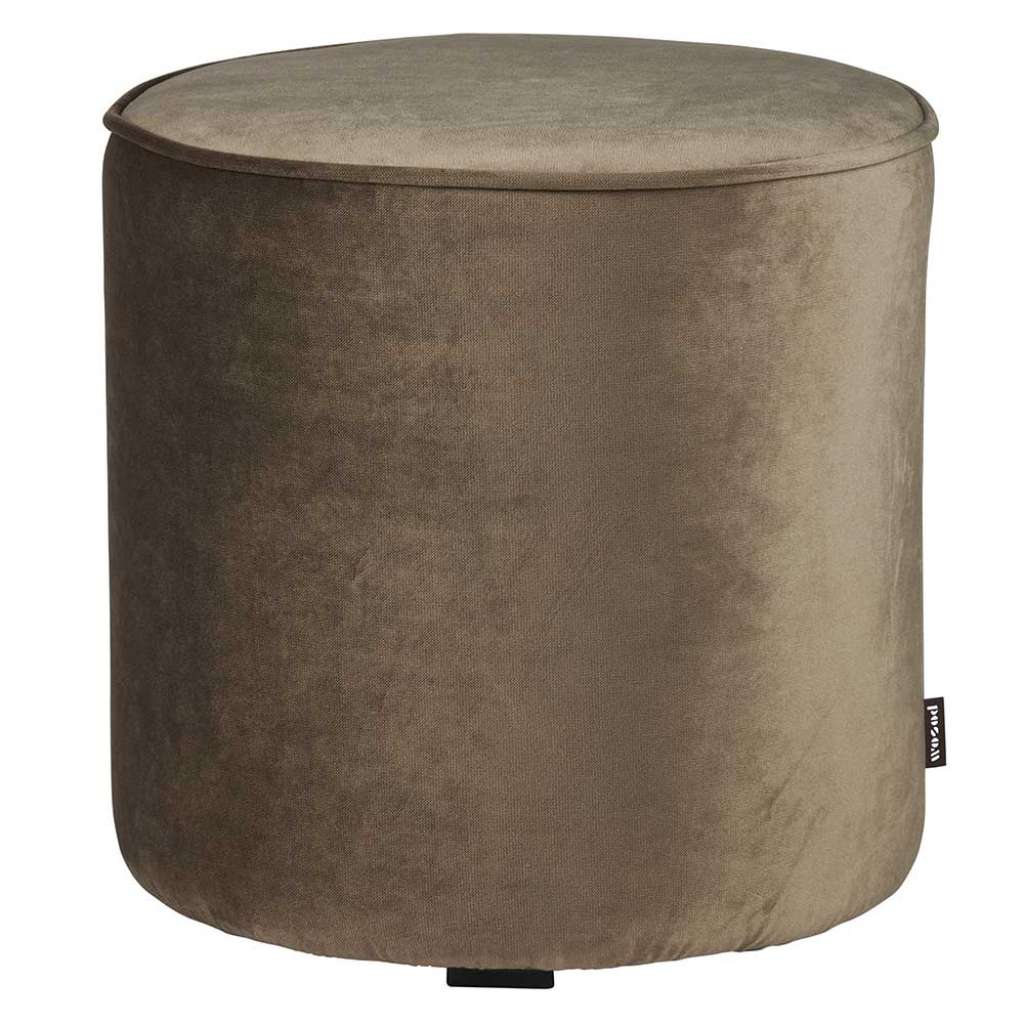 Samt Sitzpouf in Olivgrün modern
