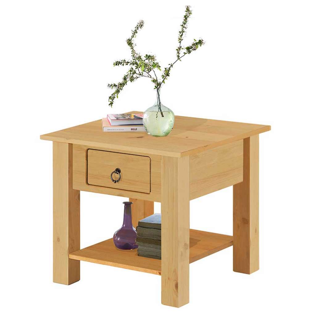 Massivholz Sofatisch im Landhausstil Kiefer gewachst