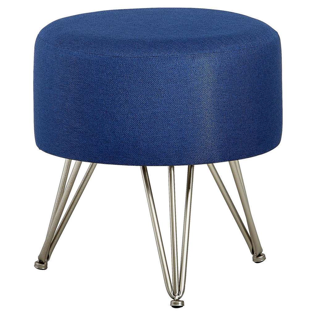 HOCKER Webstoff Goldfarben, Dunkelblau
