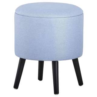 HOCKER Webstoff Schwarz, Hellblau