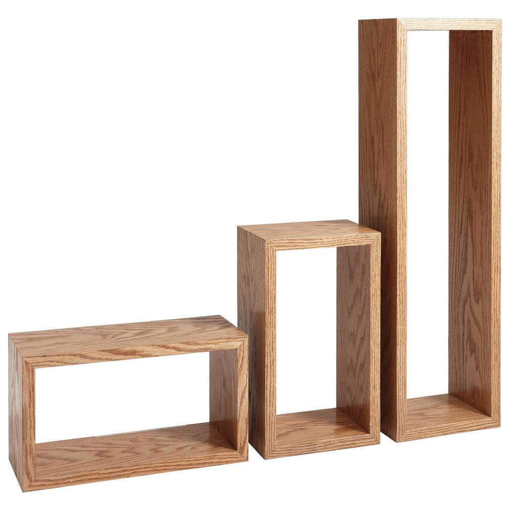 WANDREGALSET Eiche furniert Eichefarben