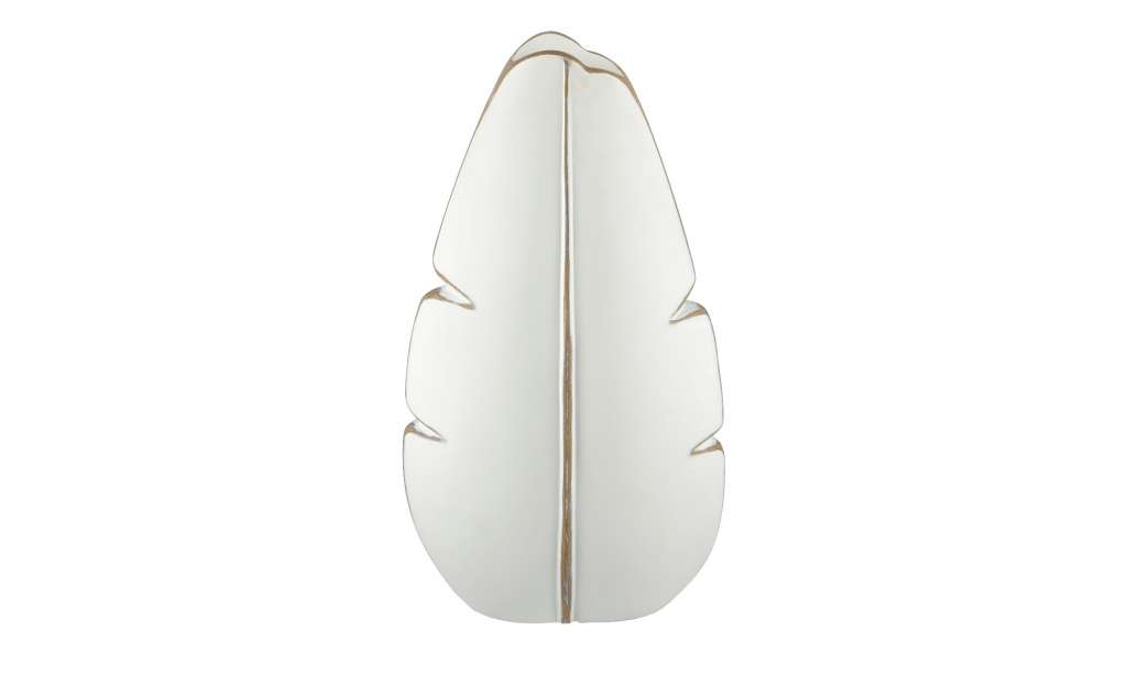 Vase  Blatt ¦ weiß ¦ Polyresin (Kunstharz) ¦ Maße (cm): B: 19,5 H: 37 T: 7 Dekoration > Vasen - Höffner