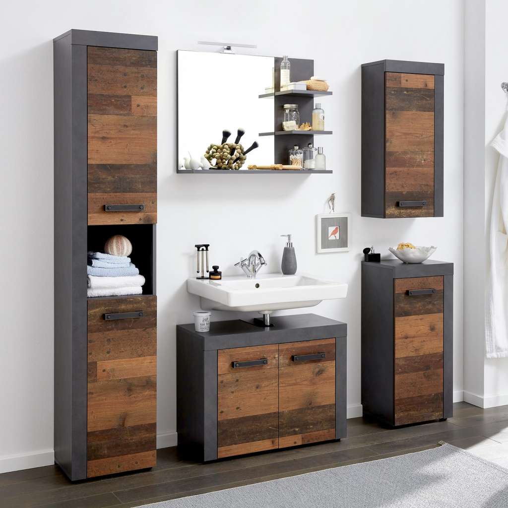 home24 Badezimmerset Indy (5-teilig)