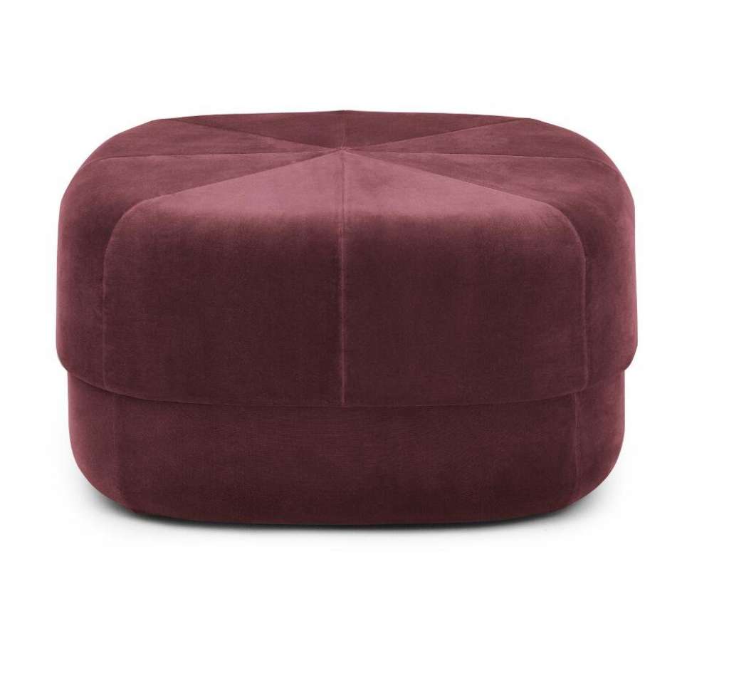Normann Copenhagen - Circus Hocker - Dark Red Velour - L - indoor
