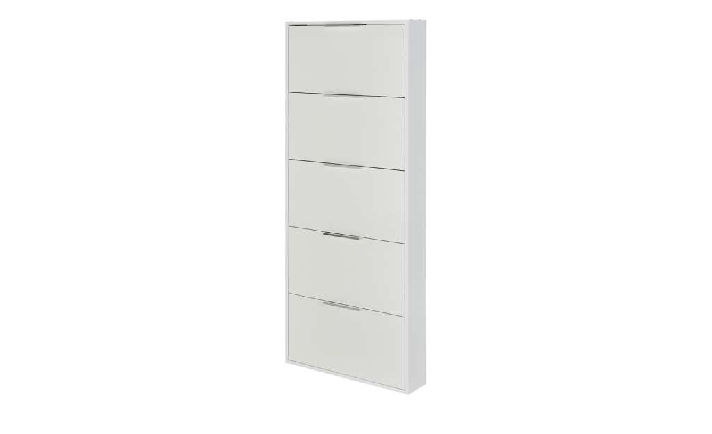 Schuhschrank  Serrada ¦ weiß ¦ Maße (cm): B: 65 H: 164 T: 15 Garderoben & Kleiderstangen > Schuhschränke - Höffner